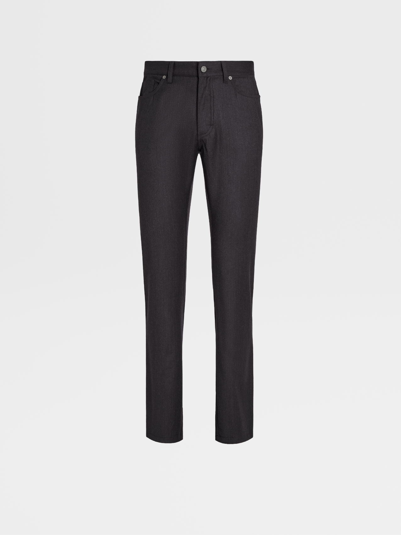 Dark Grey Wool City 5-Pocket Jeans